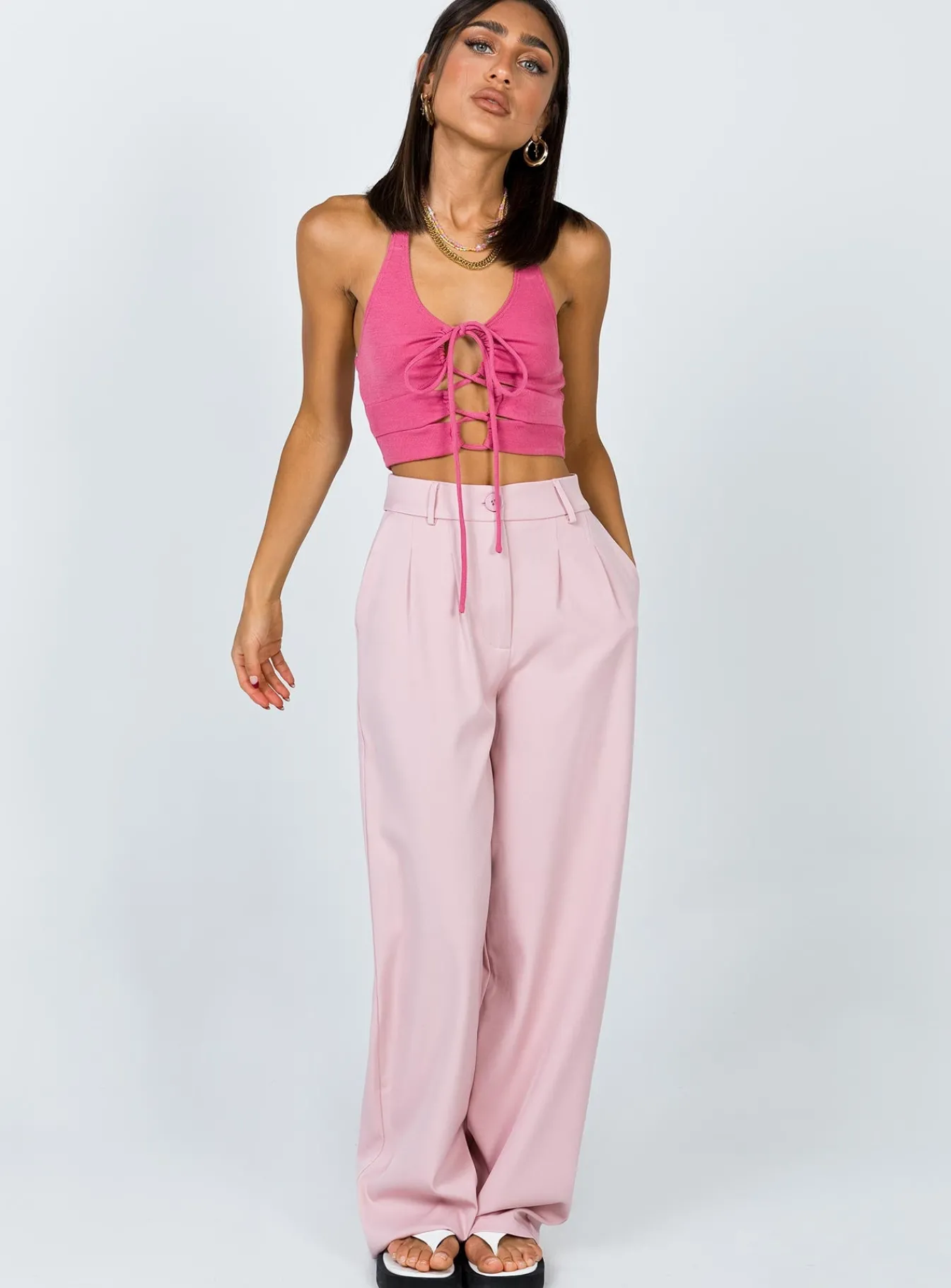 Princess Polly Archer Pants Pink Outlet