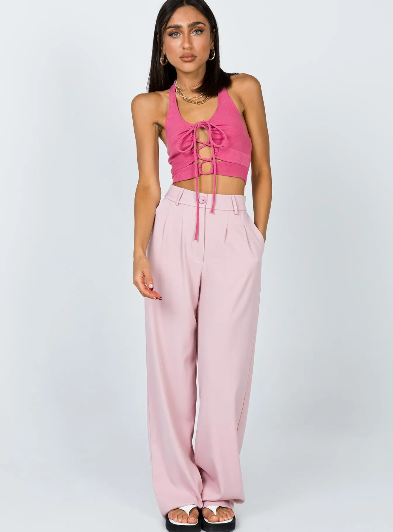 Princess Polly Archer Pants Pink Outlet