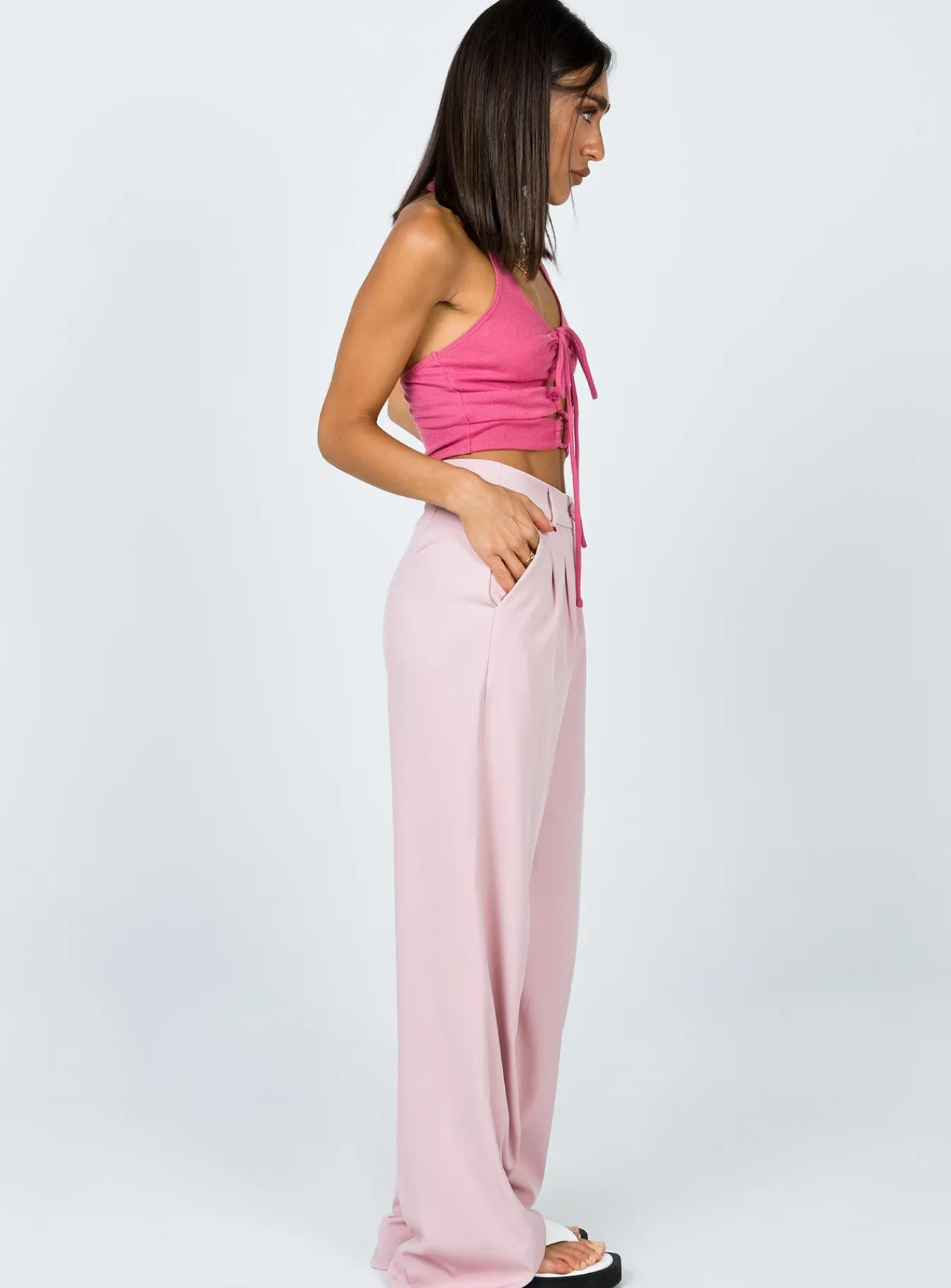 Princess Polly Archer Pants Pink Outlet