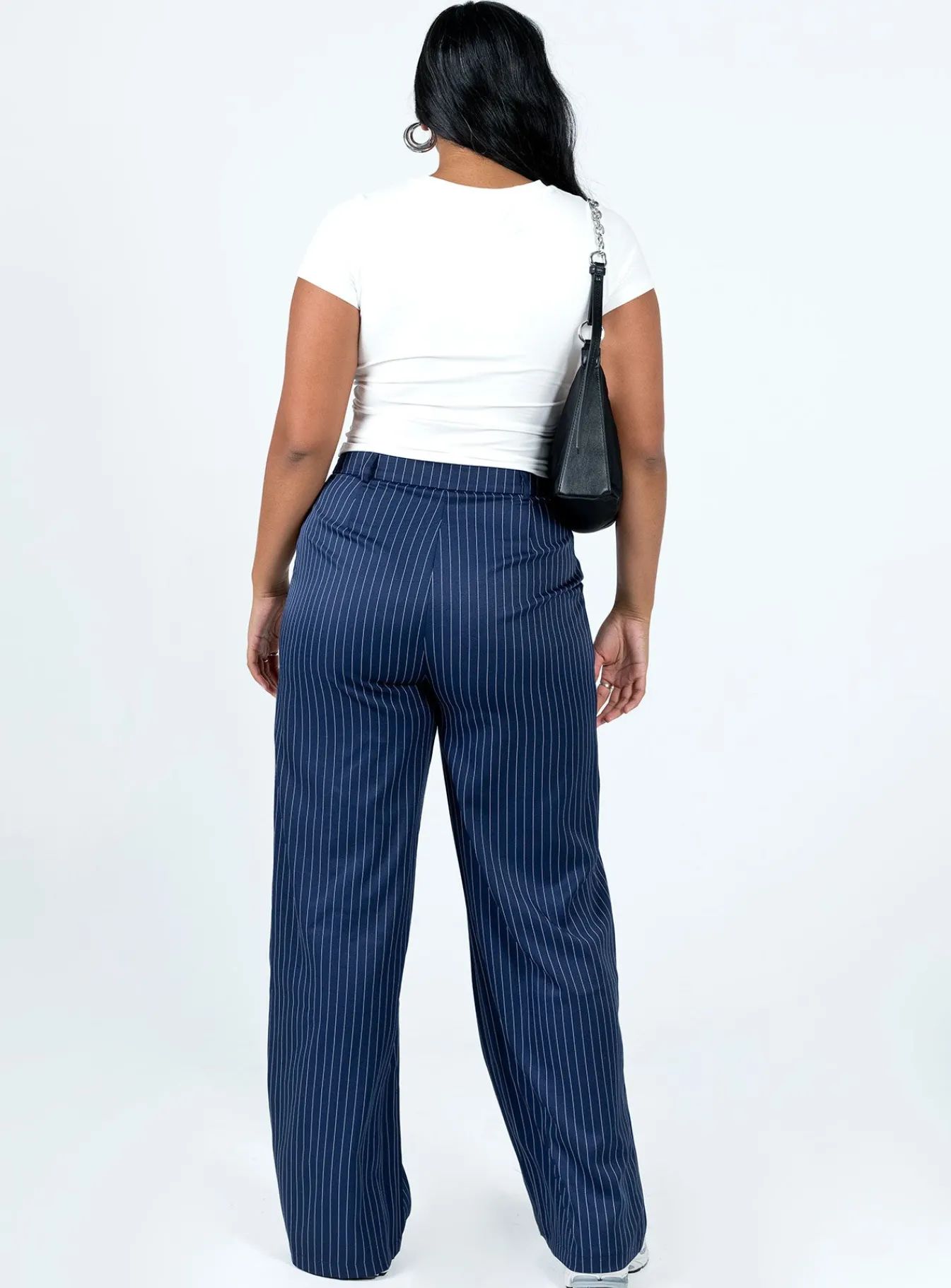 Princess Polly Archer Pants Pinstripe Navy Store