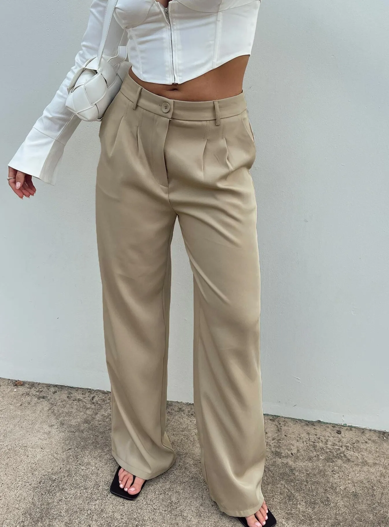 Princess Polly Archer Pants Taupe Flash Sale