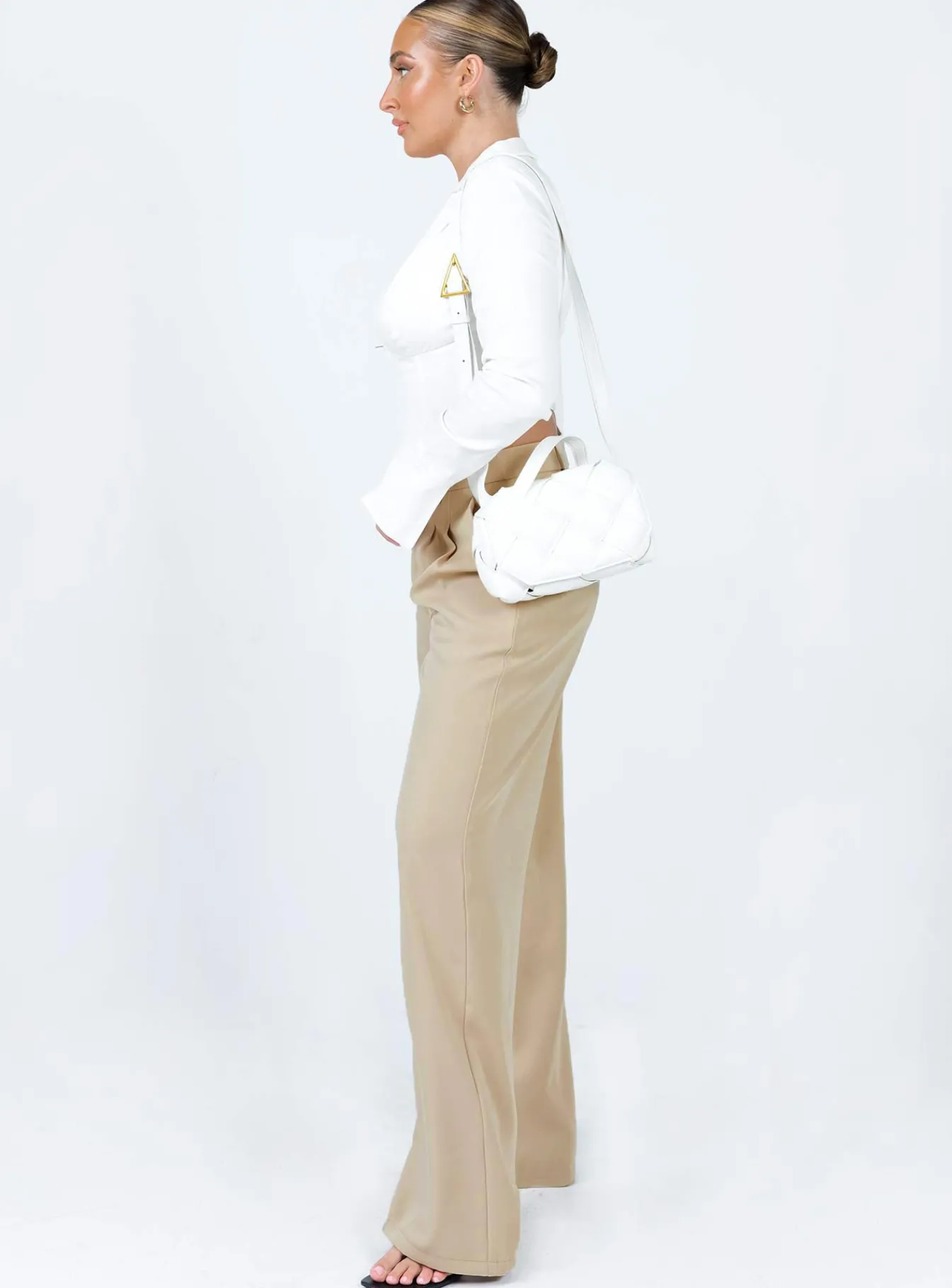 Princess Polly Archer Pants Taupe Flash Sale
