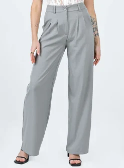 Princess Polly Archer Pants Light Grey Best