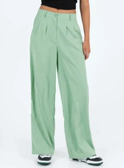 Princess Polly Archer Pants  Basil Flash Sale