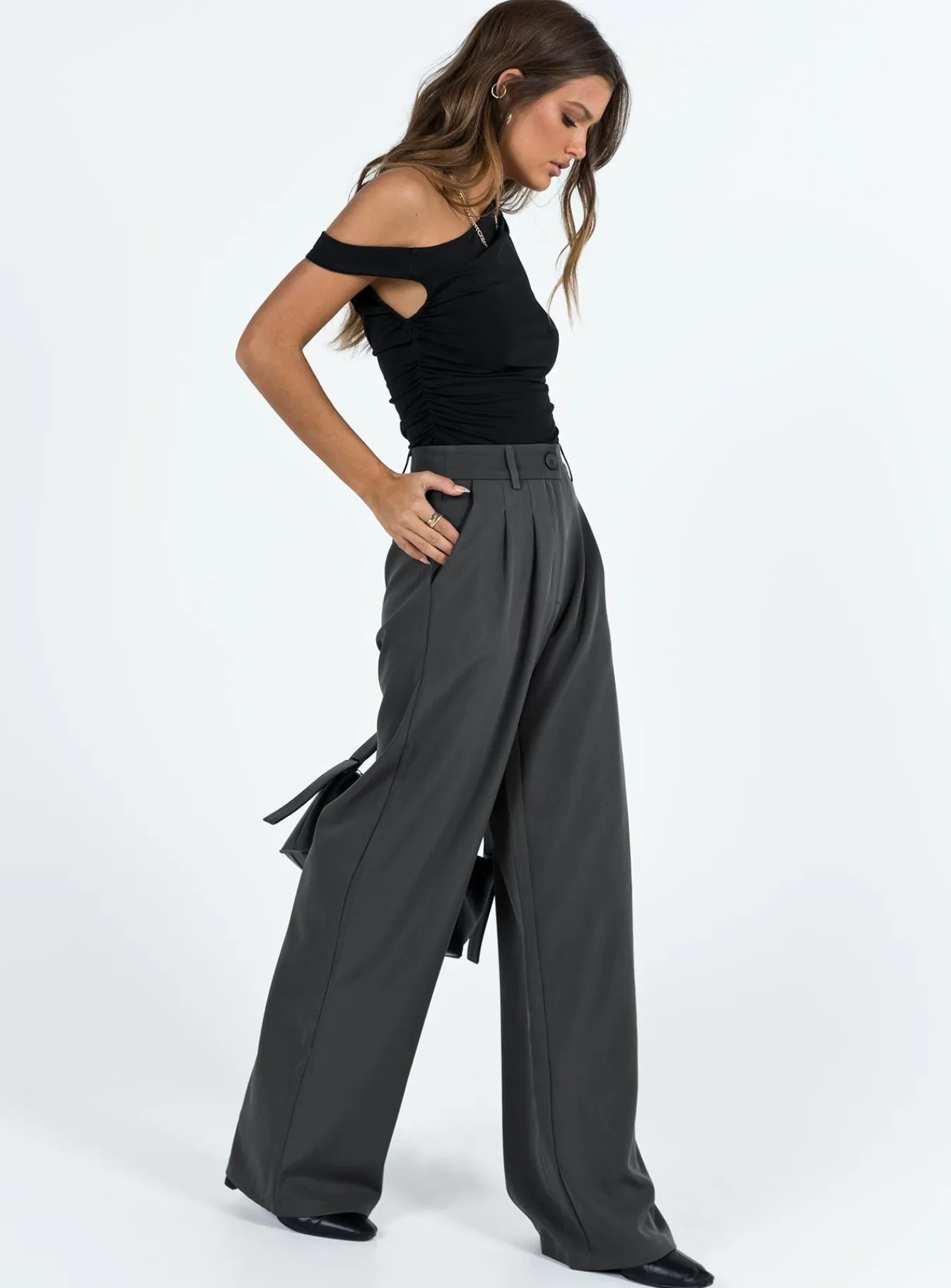Princess Polly Archer Pantslower Impact Slate Clearance
