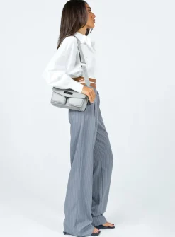 Princess Polly Archer Pantspetite Pinstripe Grey Outlet