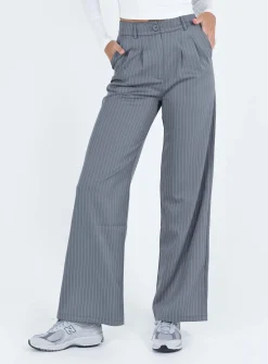 Princess Polly Archer Pantstall   Pinstripe Grey Outlet