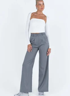 Princess Polly Archer Pantstall Pinstripe Grey Outlet
