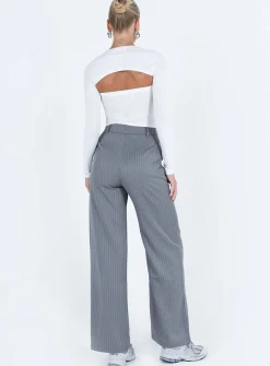 Princess Polly Archer Pantstall Pinstripe Grey Outlet