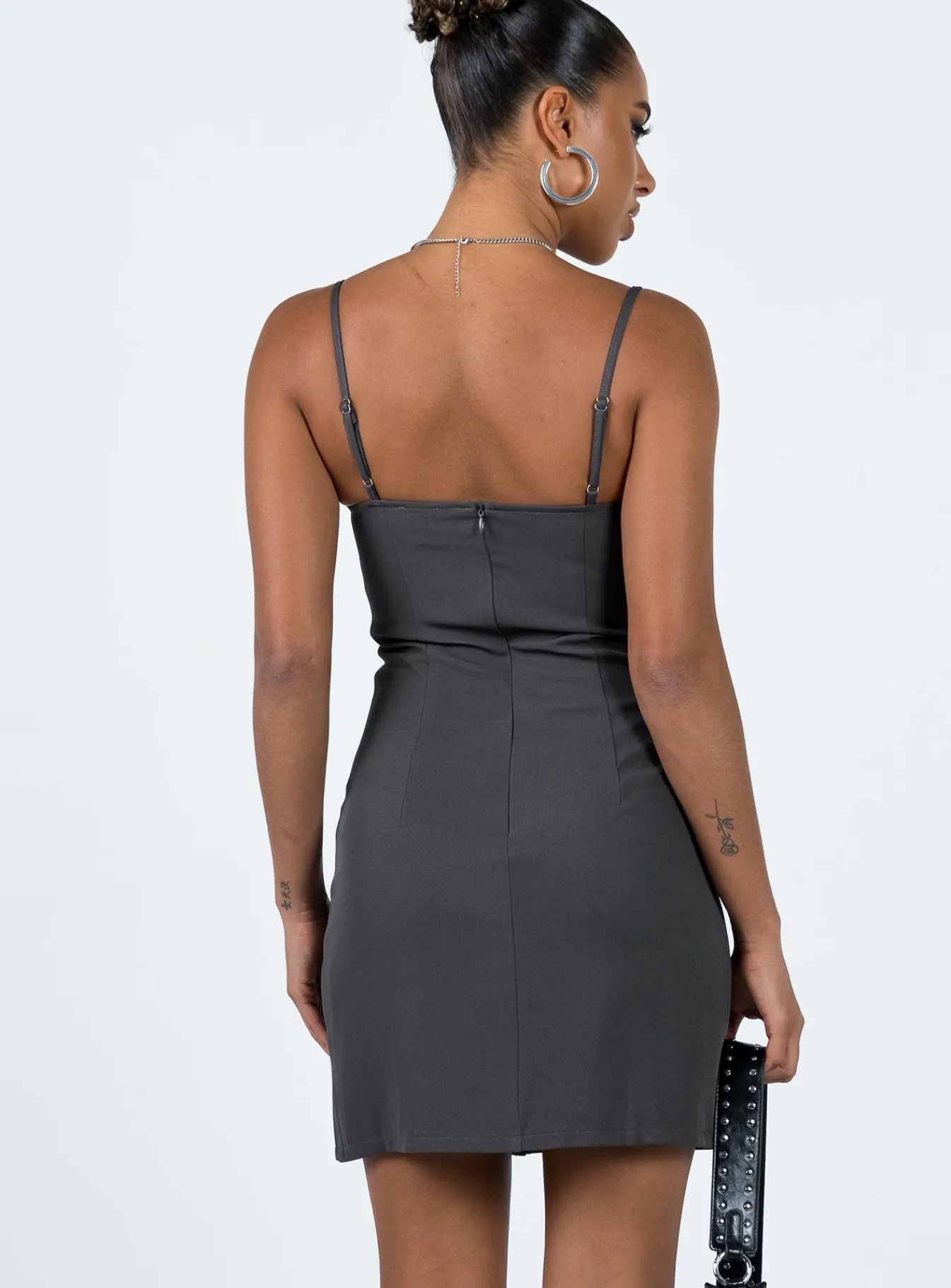 Princess Polly Archette Corset Mini Dress Slate Flash Sale