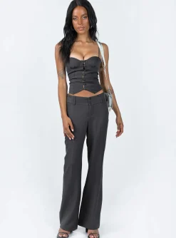 Princess Polly Archette Corset Vest  Slate New