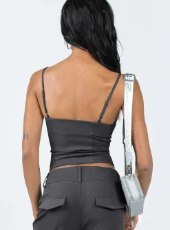 Princess Polly Archette Corset Vest  Slate New