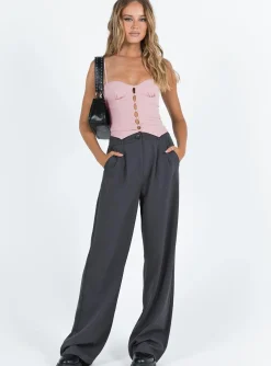 Princess Polly Archette Corset Vest  Pink Cheap