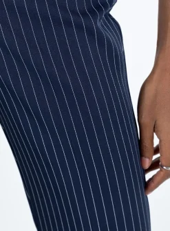 Princess Polly Archette Pant Navy Pinstripe Flash Sale