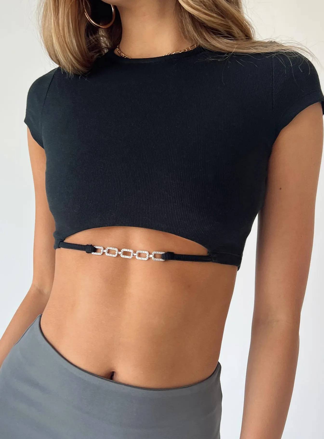 Princess Polly Arian Cut Out Tee Black Best Sale