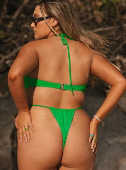 Princess Polly Ariella Bikini Bottoms Green Cheap