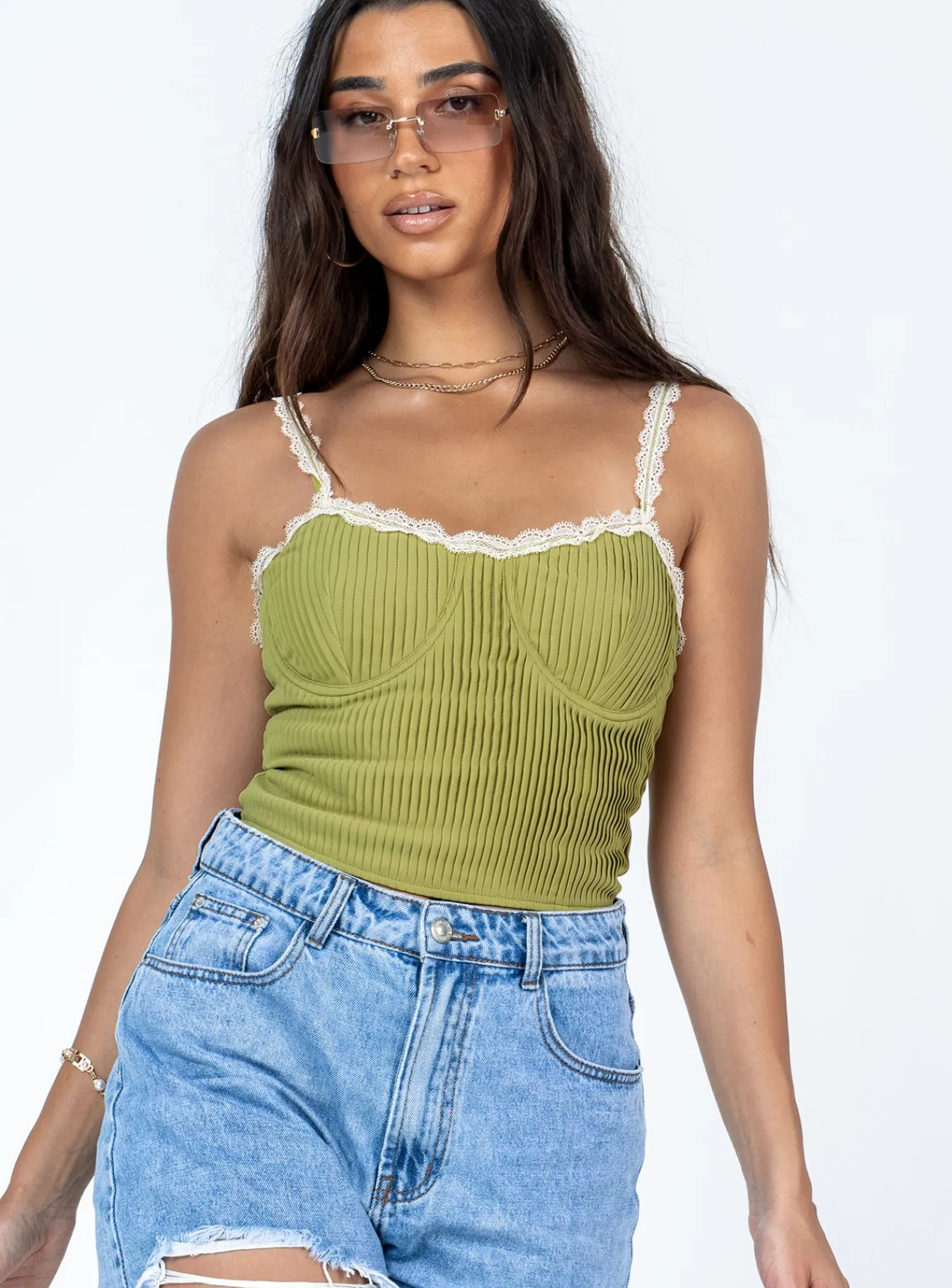 Princess Polly Arielle Bustier Green Best Sale