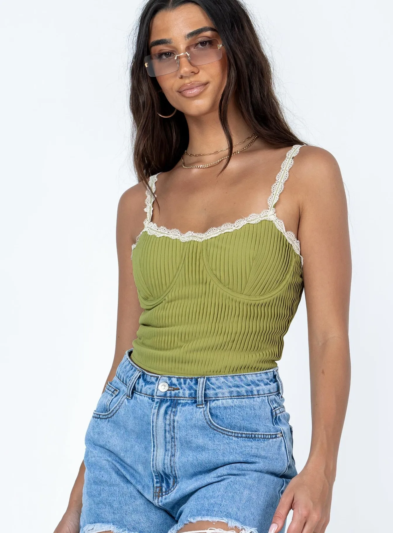Princess Polly Arielle Bustier Green Best Sale