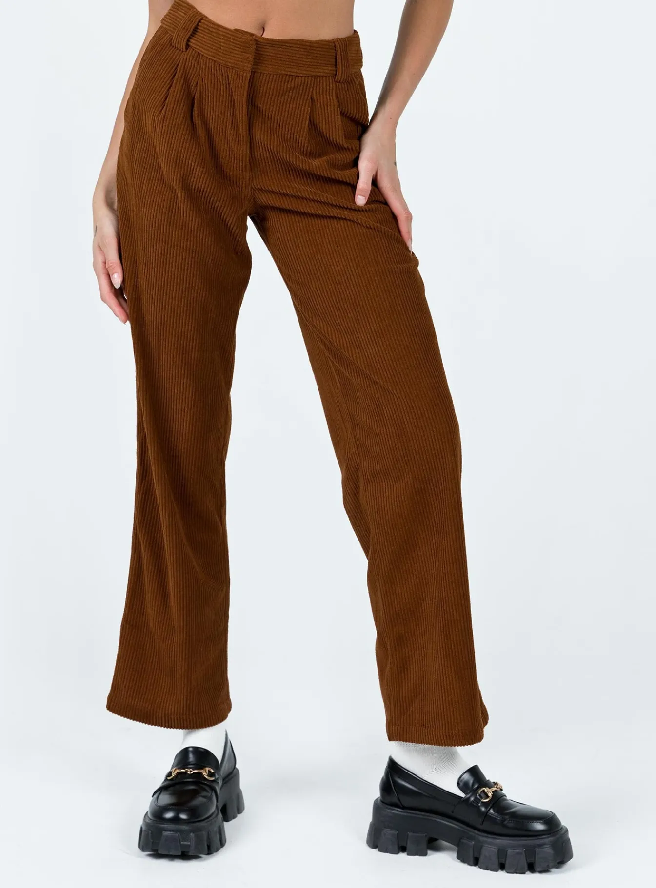 Princess Polly Arizona Cord Pants Brown Cheap