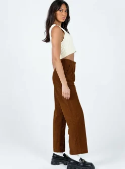 Princess Polly Arizona Cord Pants Brown Cheap