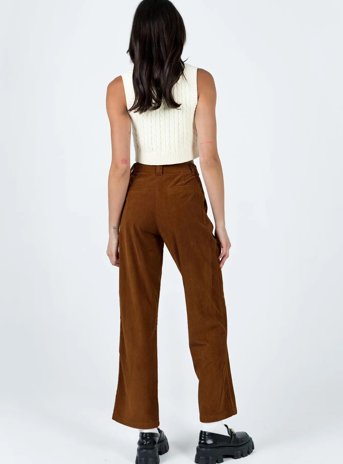 Princess Polly Arizona Cord Pants Brown Cheap
