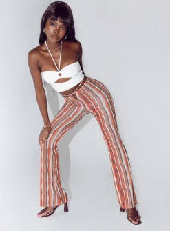 Princess Polly Arizona Flare Pants  Multi Clearance
