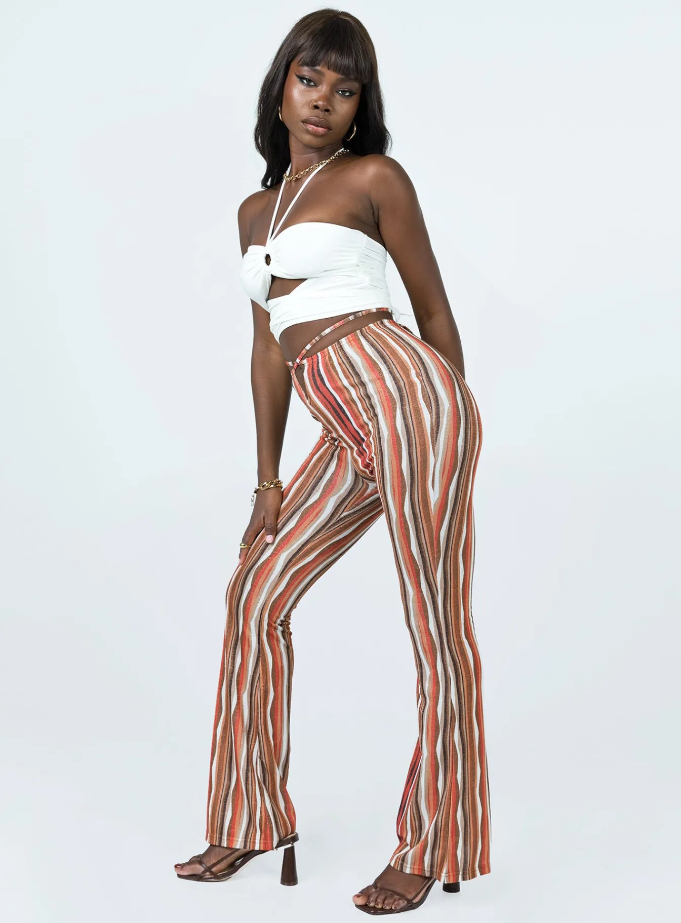Princess Polly Arizona Flare Pants Multi Clearance