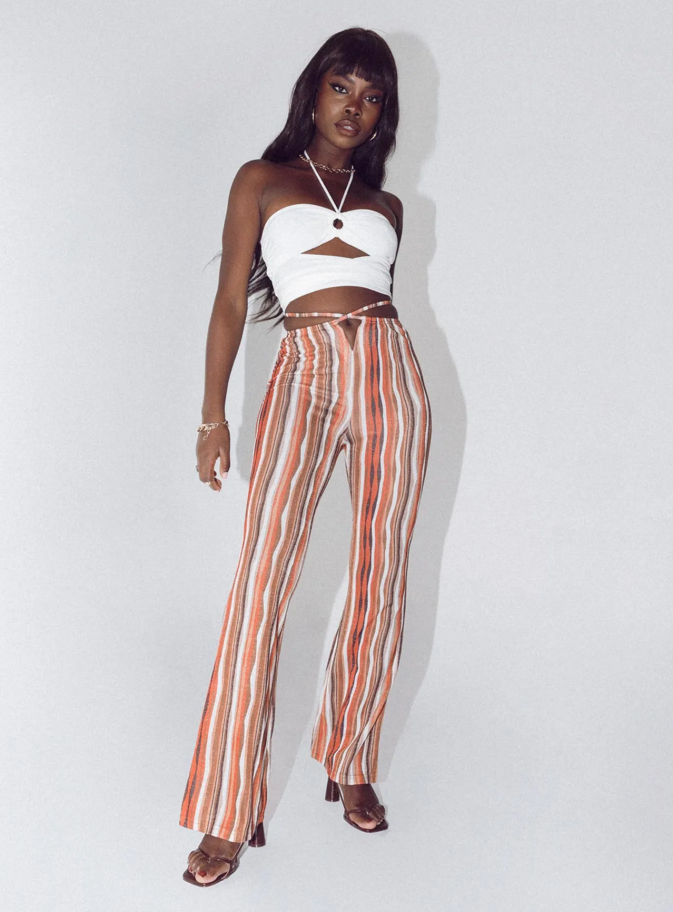 Princess Polly Arizona Flare Pants Multi Clearance