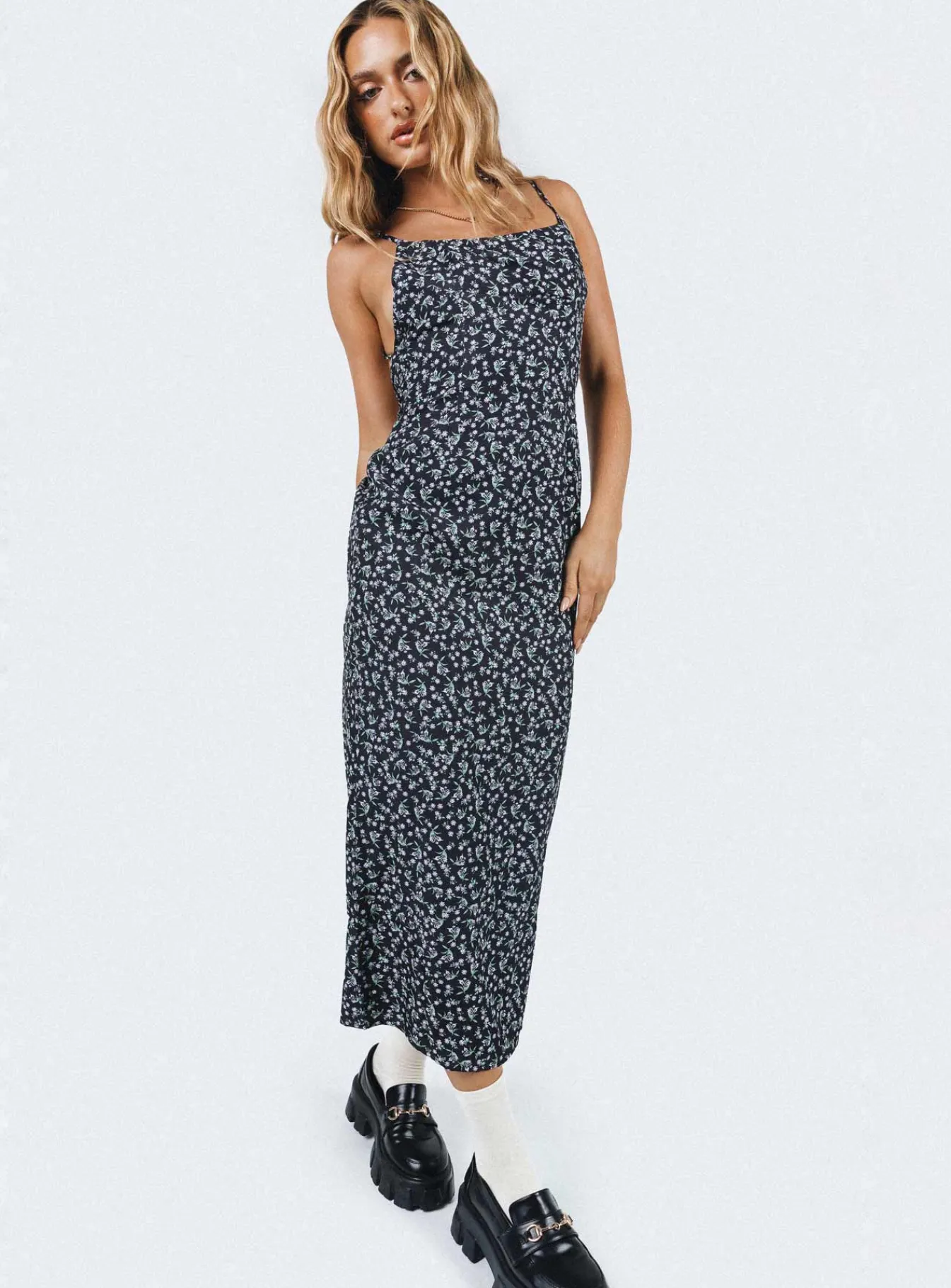 Princess Polly Arkana Maxi Dressfloral Black Discount