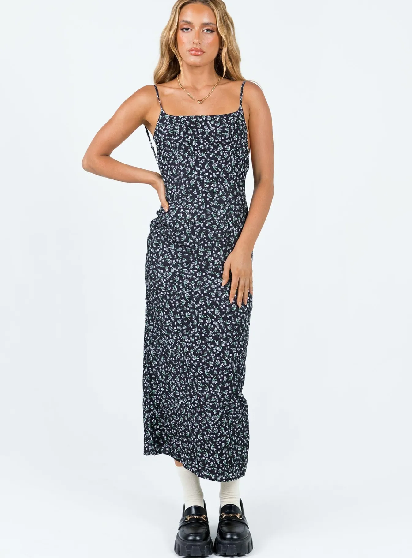 Princess Polly Arkana Maxi Dressfloral Black Discount