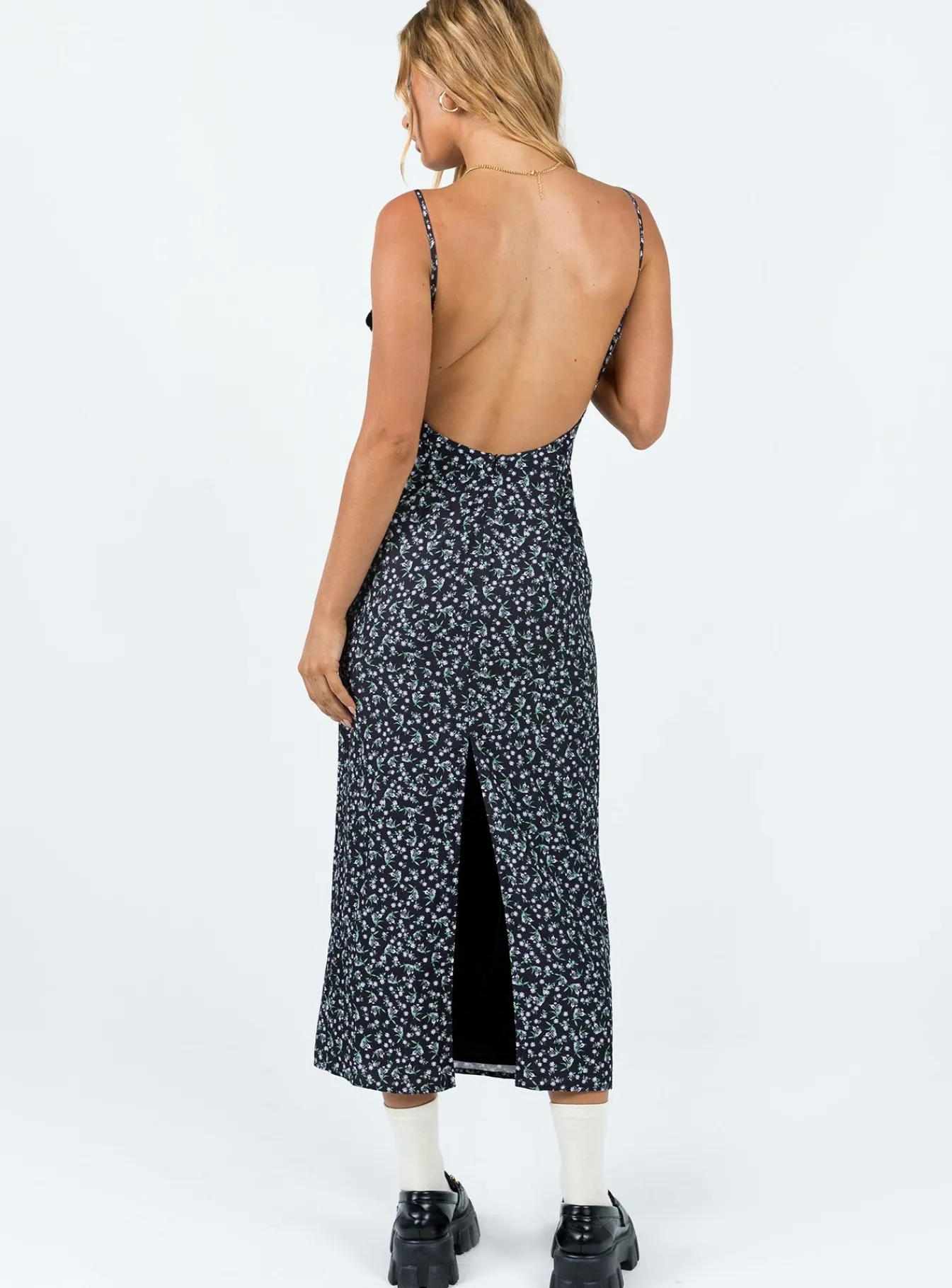 Princess Polly Arkana Maxi Dressfloral Black Discount