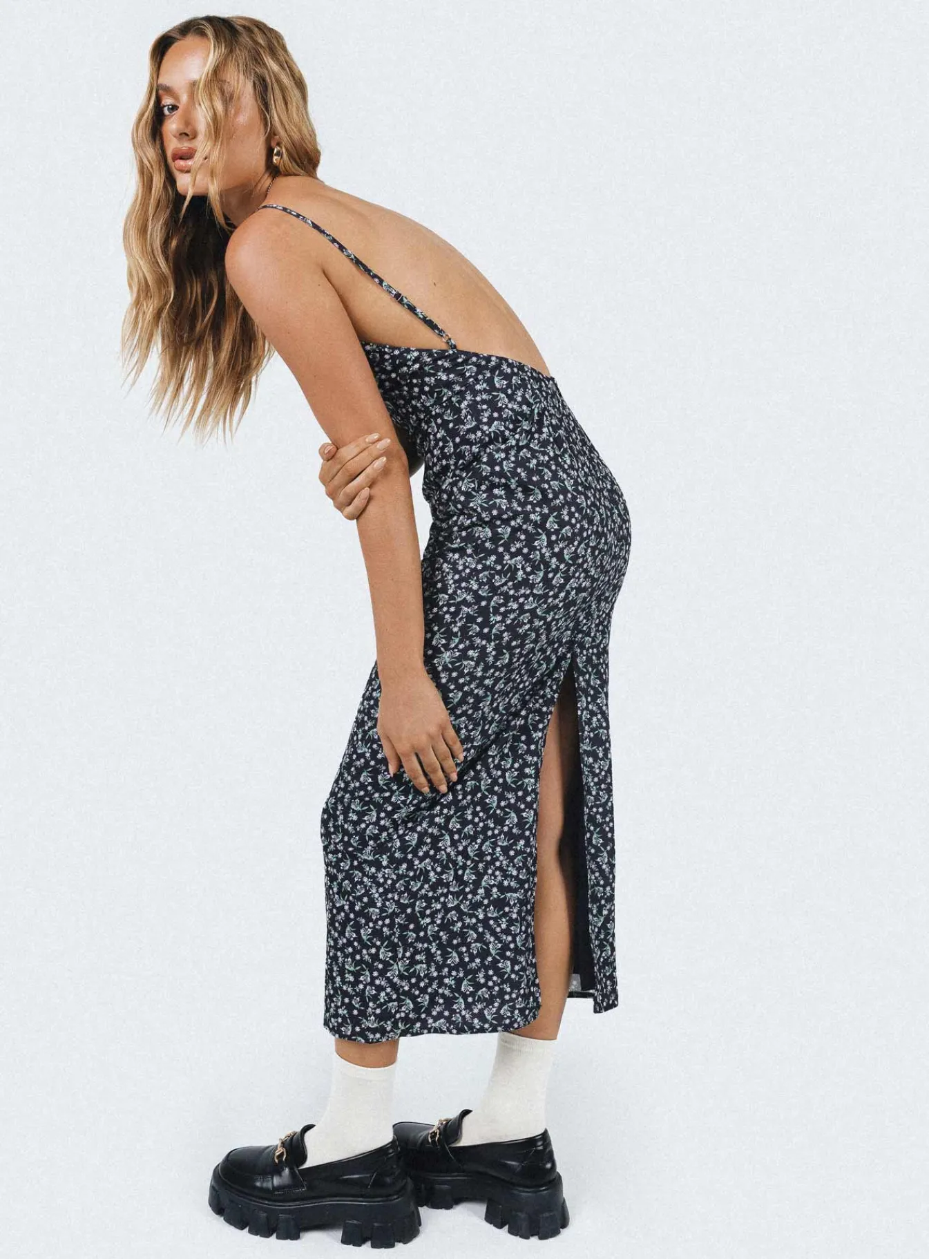 Princess Polly Arkana Maxi Dressfloral Black Discount