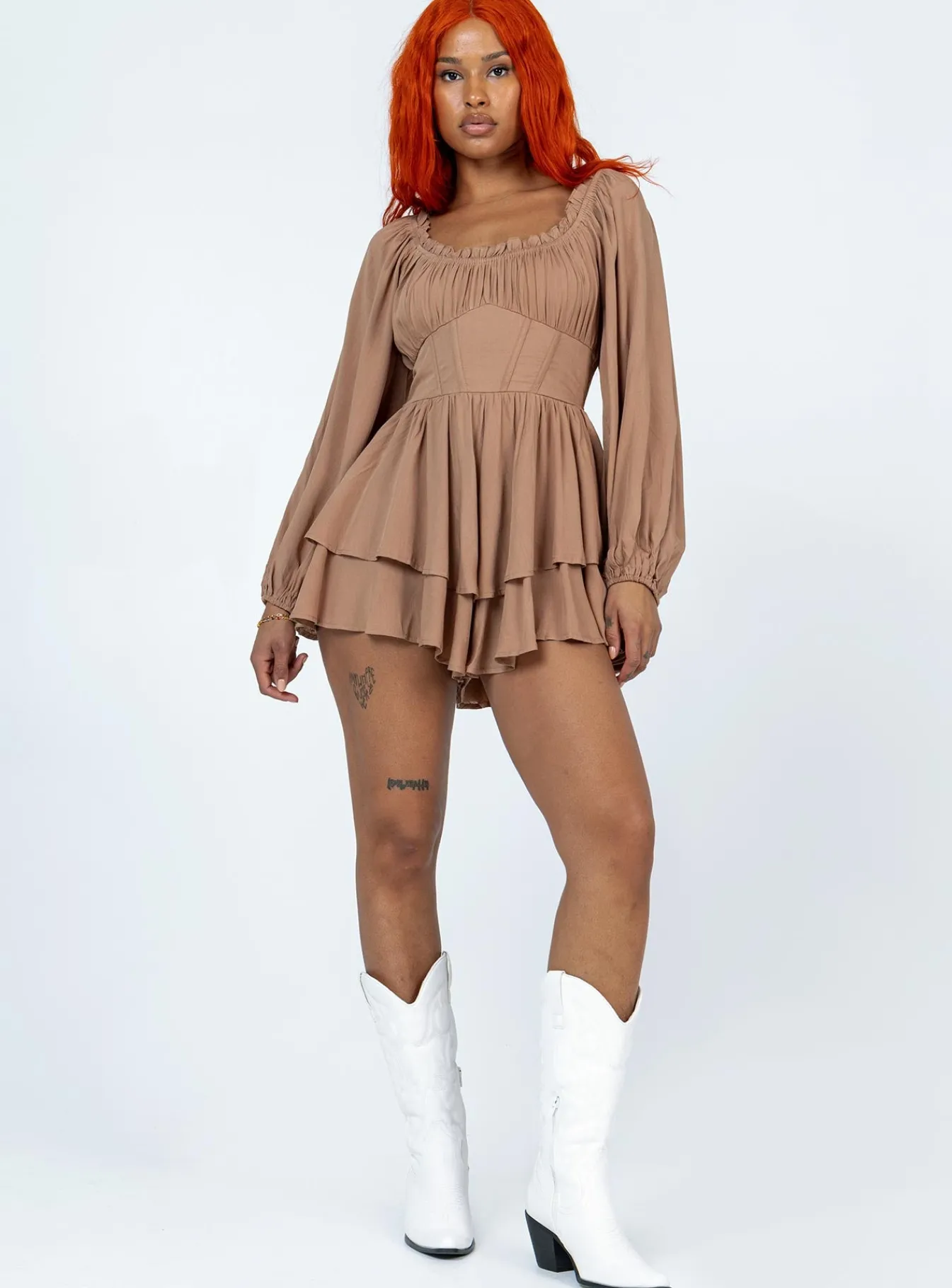 Princess Polly Arley Romper Brown Store