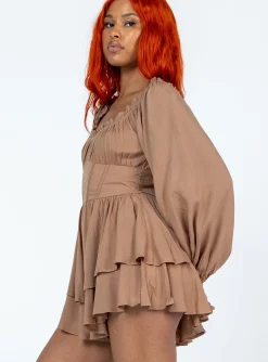 Princess Polly Arley Romper Brown Store