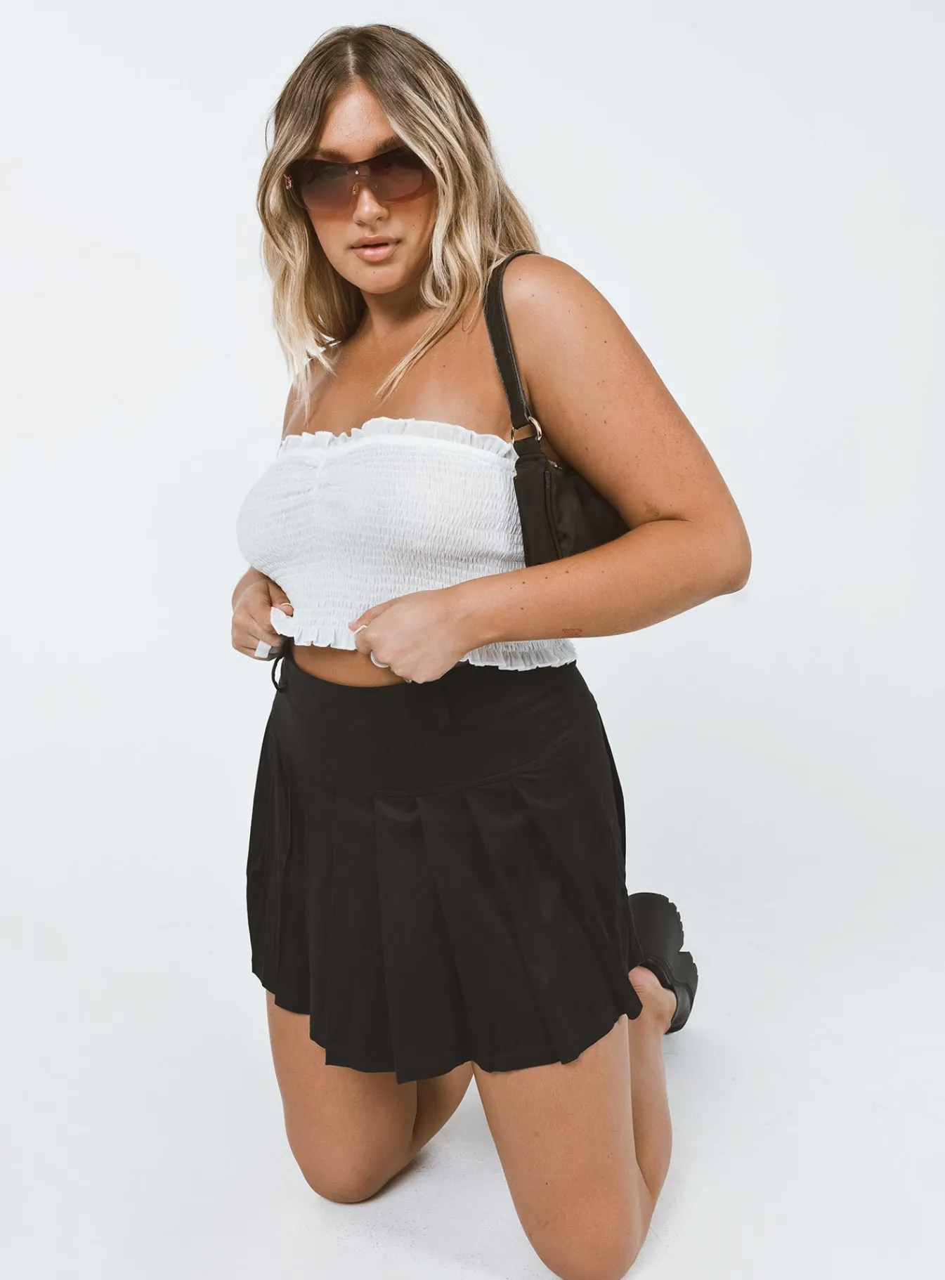 Princess Polly Arlo Tennis Skirt Black Discount