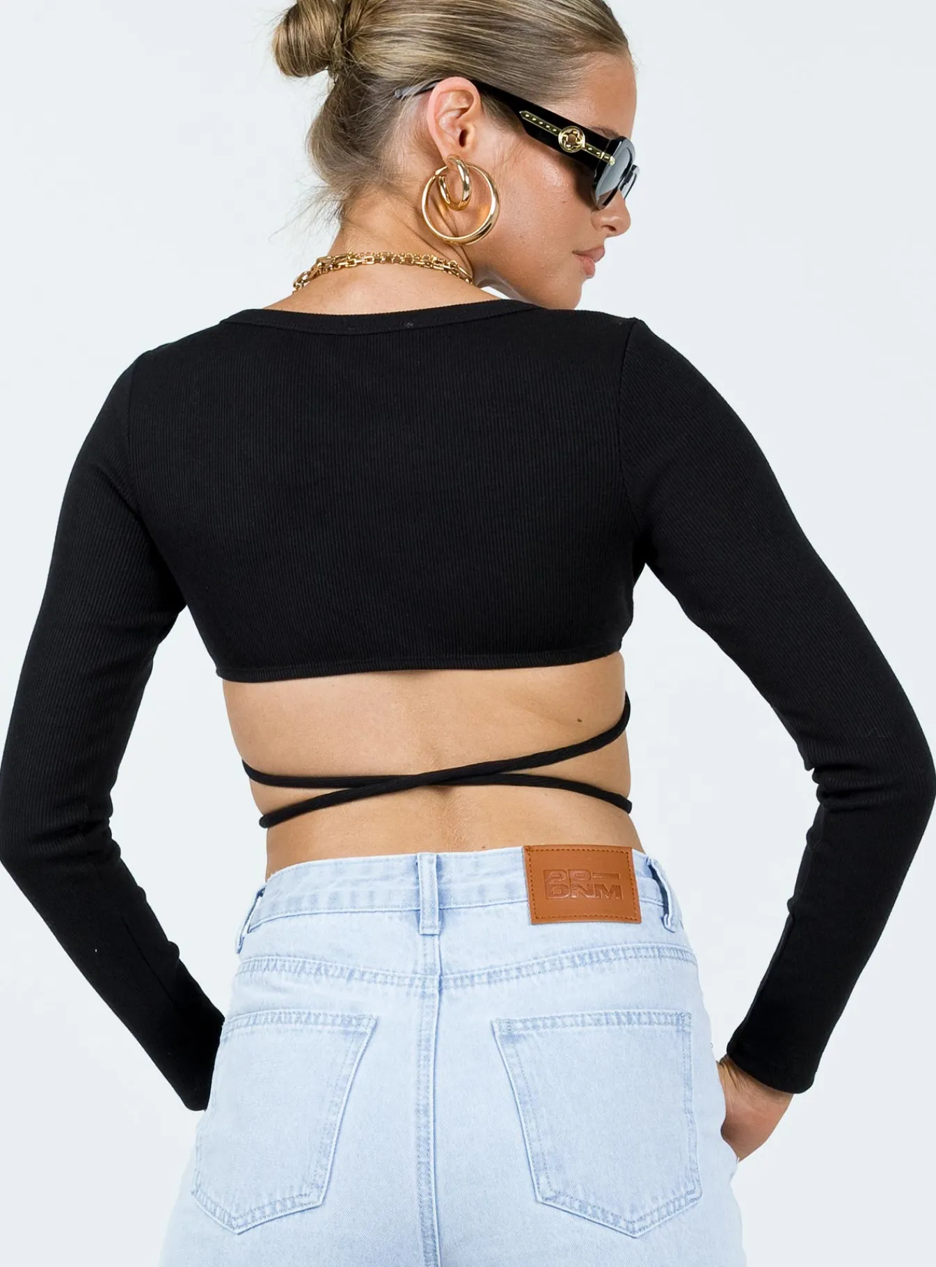 Princess Polly Armitage Long Sleeve Top Black Discount