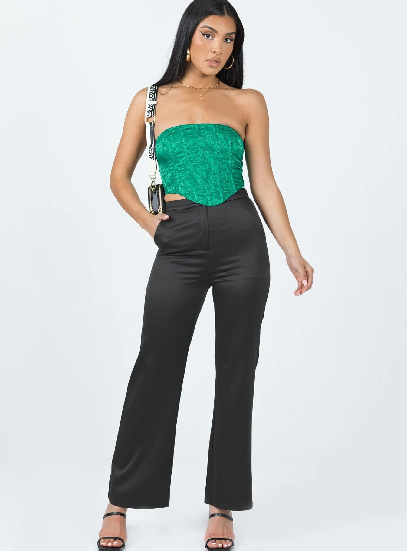Princess Polly Armona Strapless Top Green Outlet