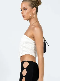 Princess Polly Armona Strapless Top Cream Best Sale