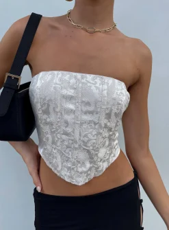 Princess Polly Armona Strapless Top Cream Best Sale