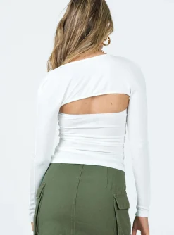 Princess Polly Armstrong Long Sleeve Bolero Top White Store