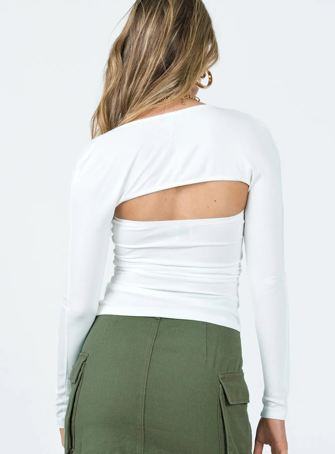 Princess Polly Armstrong Long Sleeve Bolero Top White Store