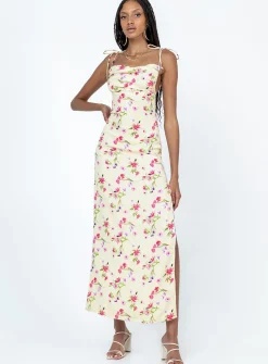 Princess Polly Arness Maxi Dressfloral   Yellow Hot