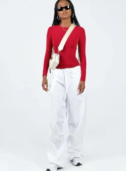 Princess Polly Arnim Long Sleeve Top Red Online