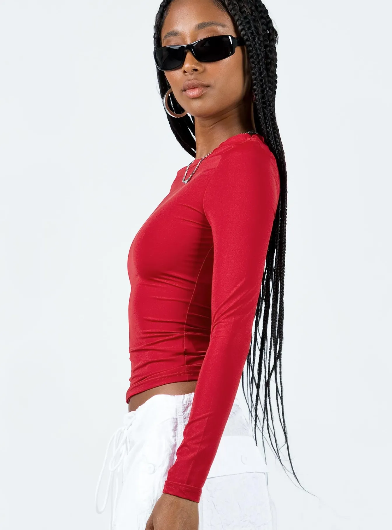Princess Polly Arnim Long Sleeve Top Red Online