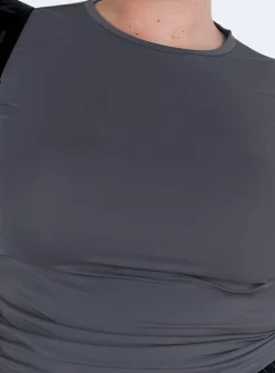 Princess Polly Arnim Long Sleeve Topcurve   Grey Shop