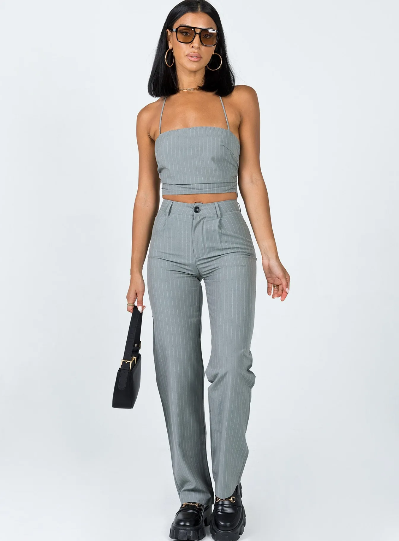 Princess Polly Aroya Top Grey Online