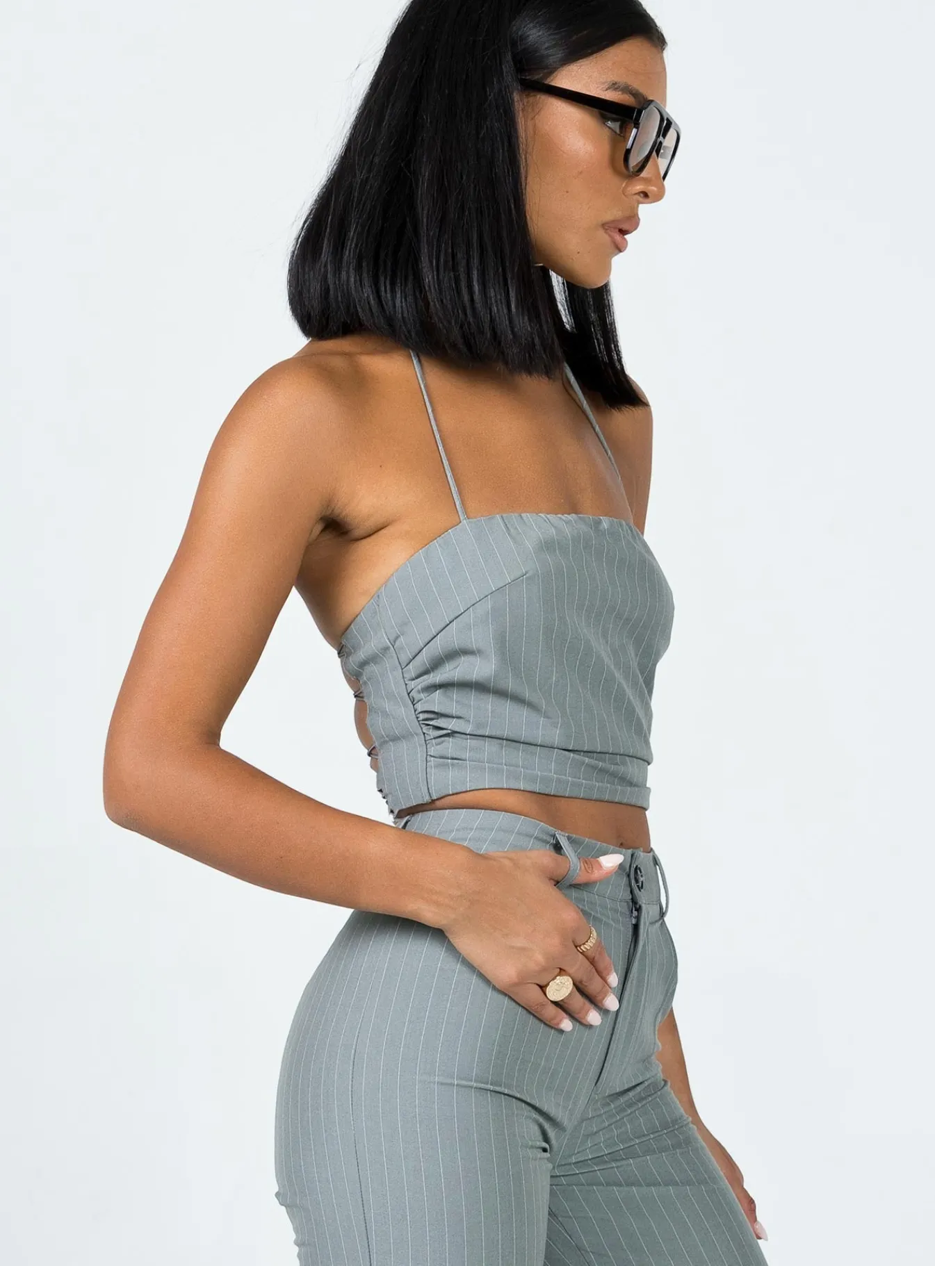 Princess Polly Aroya Top Grey Online