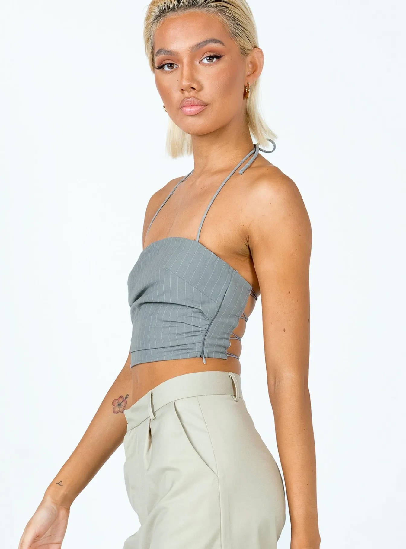 Princess Polly Aroya Top Grey Online