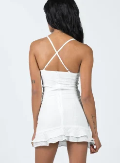 Princess Polly Arsia Mini Dress White Clearance