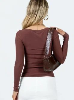 Princess Polly Arthie Long Sleeve Top Brown Online